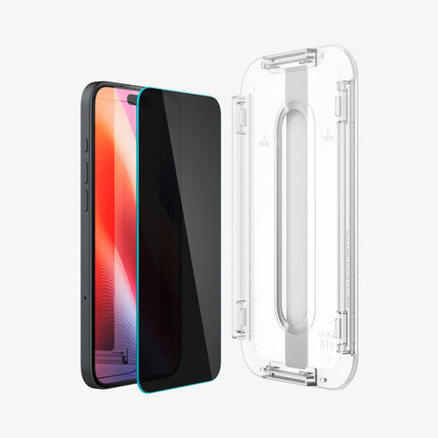 מגן מסך לסדרת iPhone 16 מבית Spigen GLAS.tR EZ Fit Privacy